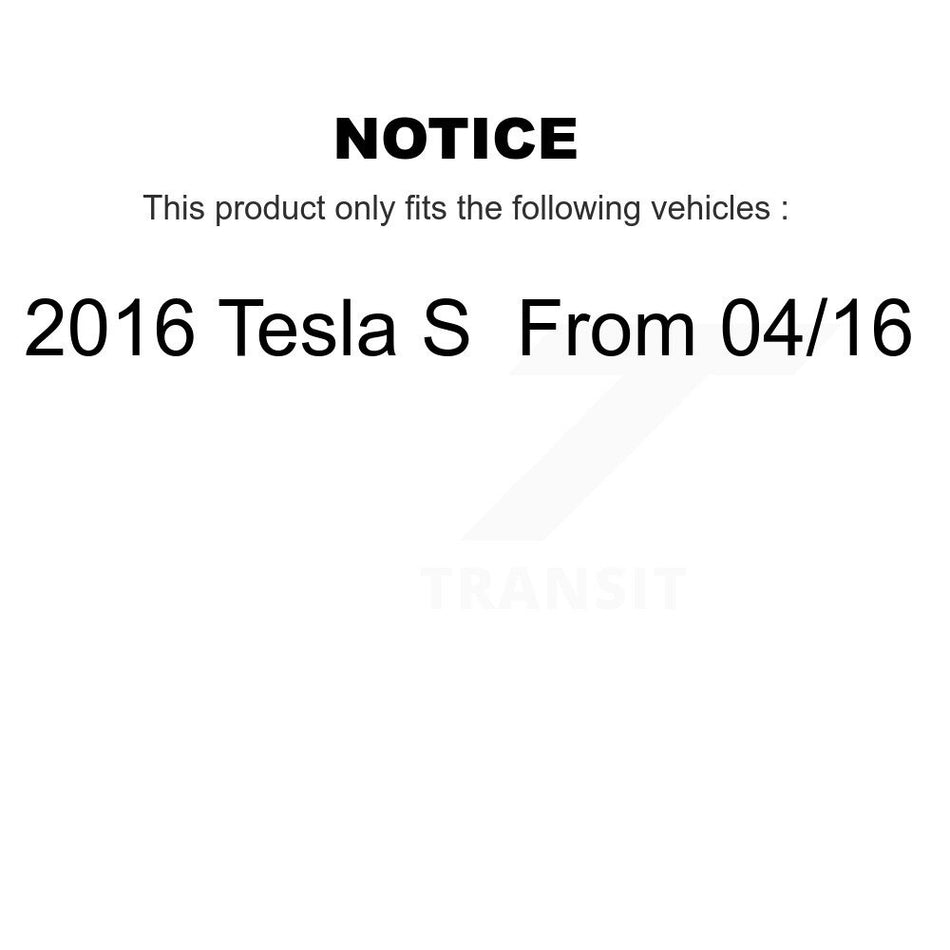 Front Rear Hub Bearing Coated Disc Brake Rotor Pad Kit (10Pc) For 2016 Tesla S From 04 16 KBB-131788