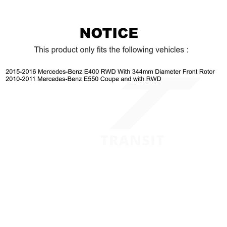 Front Hub Bearing Assembly Coated Disc Brake Rotor & Pads Kit For Mercedes-Benz E400 E550 KBB-131813