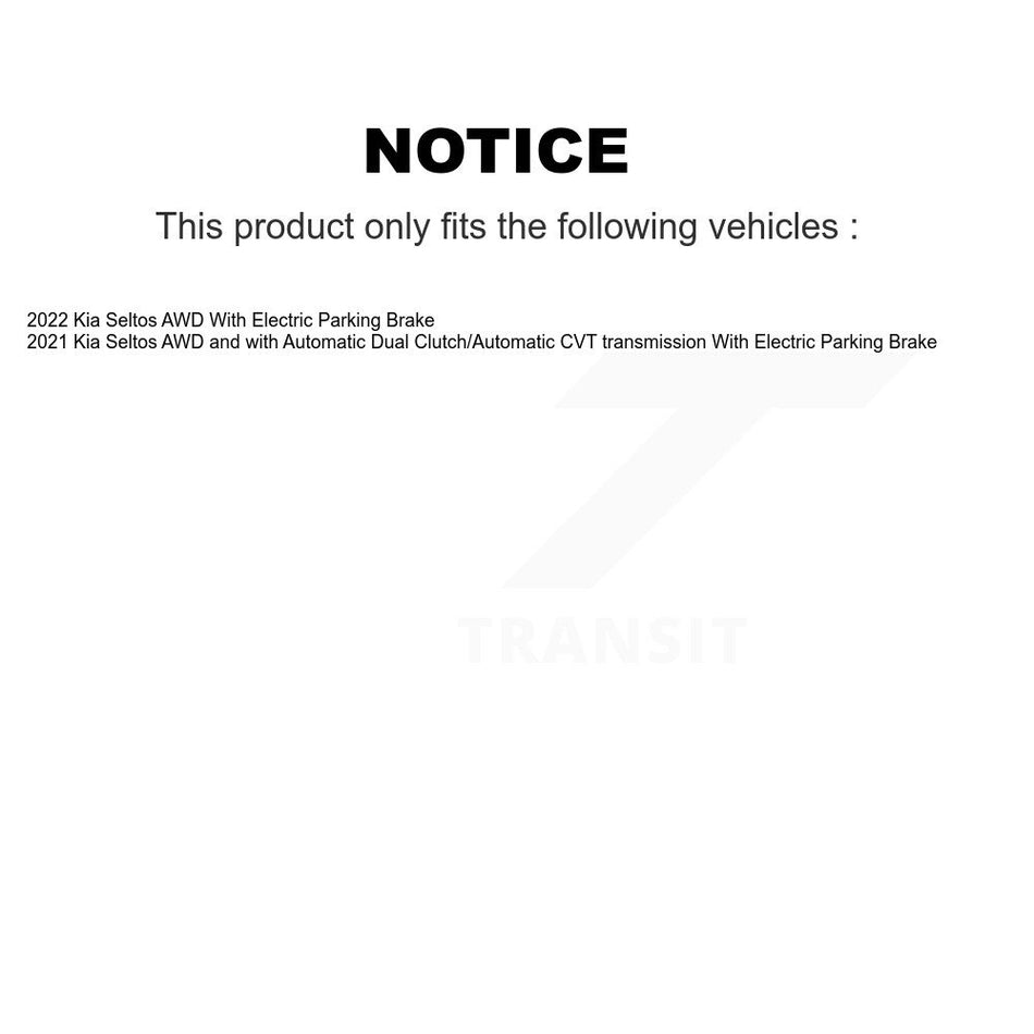 Front Rear Hub Bearing Assembly Coated Disc Brake Rotor And Pad Kit (10Pc) For Kia Seltos KBB-131891