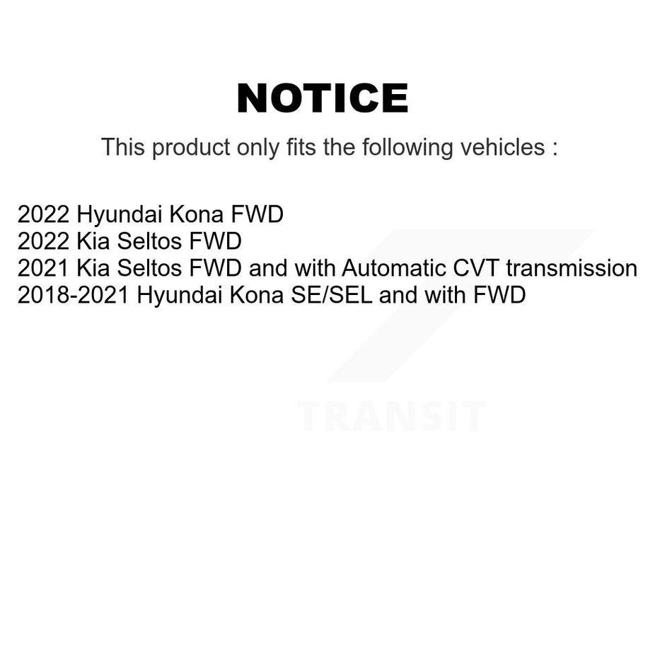 Front Hub Bearing Assembly Disc Brake Rotors And Pads Kit For Hyundai Kona Kia Seltos KBB-132180