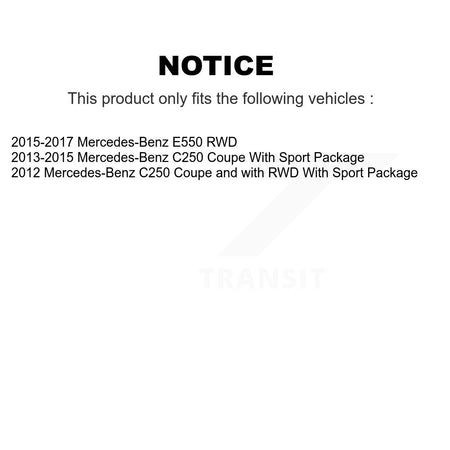 Front Hub Bearing Assembly Disc Brake Rotors And Pads Kit For Mercedes-Benz C250 E550 KBB-132284