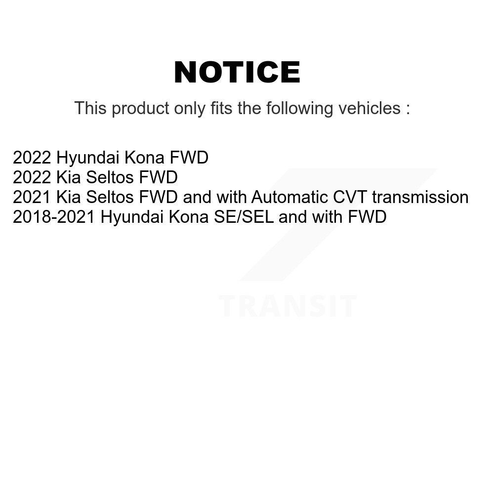 Front Hub Bearing Assembly Disc Brake Rotors And Pads Kit For Hyundai Kona Kia Seltos KBB-132354
