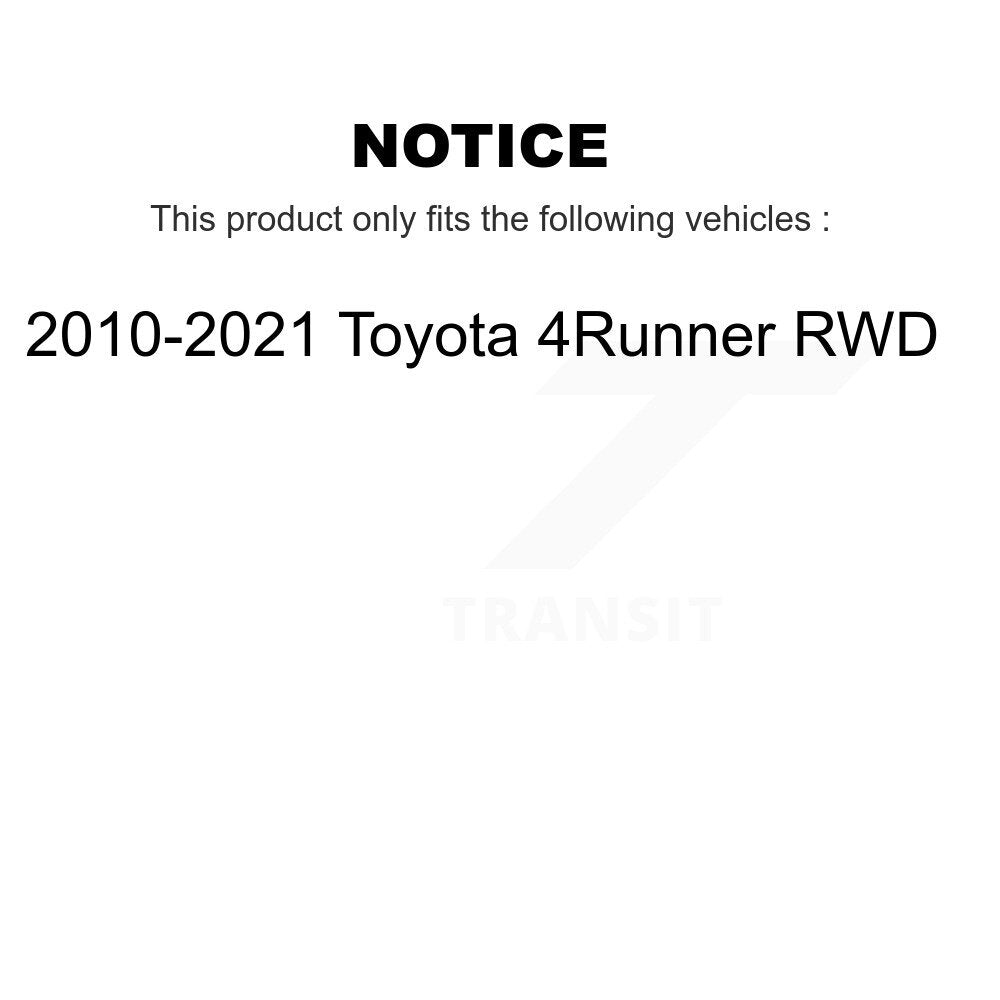 Front Hub Bearing Assembly Disc Brake Rotor And Pads Kit For 2010-2021 Toyota 4Runner RWD KBB-132360