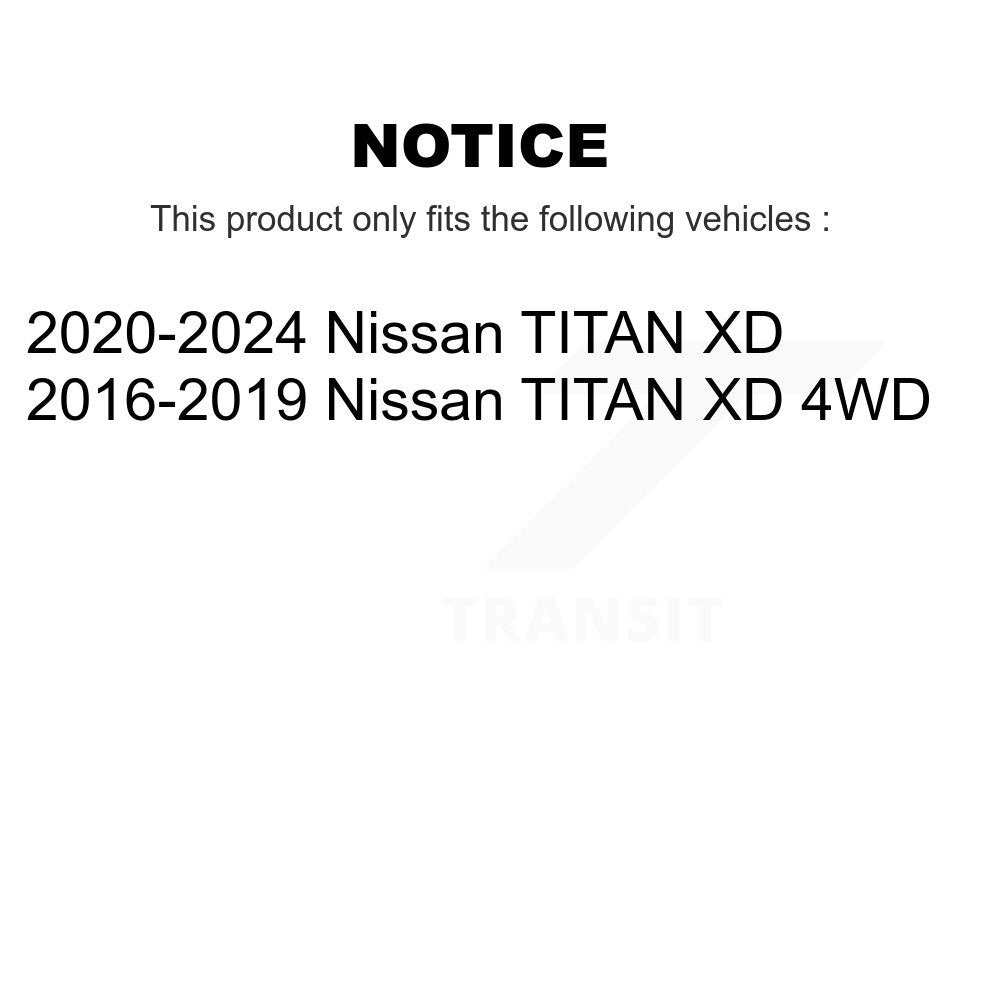 Front Hub Bearing Assembly Disc Brake Rotors And Ceramic Pads Kit For Nissan TITAN XD KBB-132380