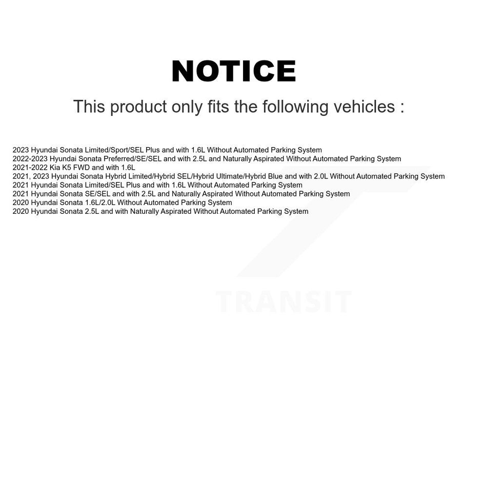 Front Rear Hub Bearings Disc Brake Rotors And Pads Kit (10Pc) For Hyundai Sonata Kia K5 KBB-132649