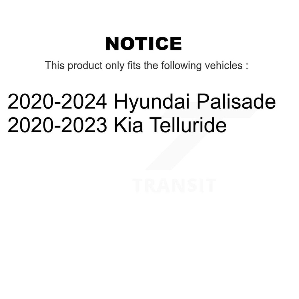 Front Hub Bearing Assembly Coated Brake Rotor Pads Kit For Hyundai Palisade Kia Telluride KBB-133229