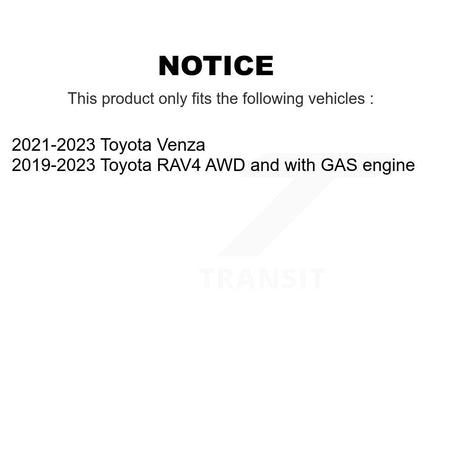 Front Rear Hub Bearing Coated Disc Brake Rotors And Pads Kit (10Pc) For Toyota RAV4 Venza KBB-133271