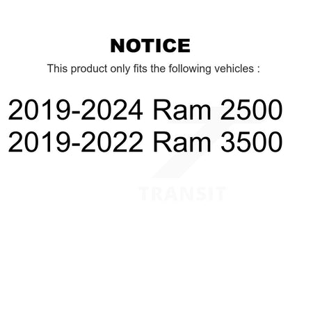 Front Hub Bearing Assembly Disc Brake Rotors And Semi-Metallic Pads Kit For Ram 2500 3500 KBB-133431