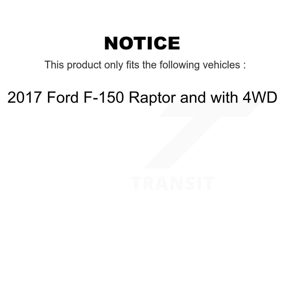 Front Hub Bearing Assembly Disc Brake Rotor & Pad Kit For 2017 Ford F-150 Raptor with 4WD KBB-133502