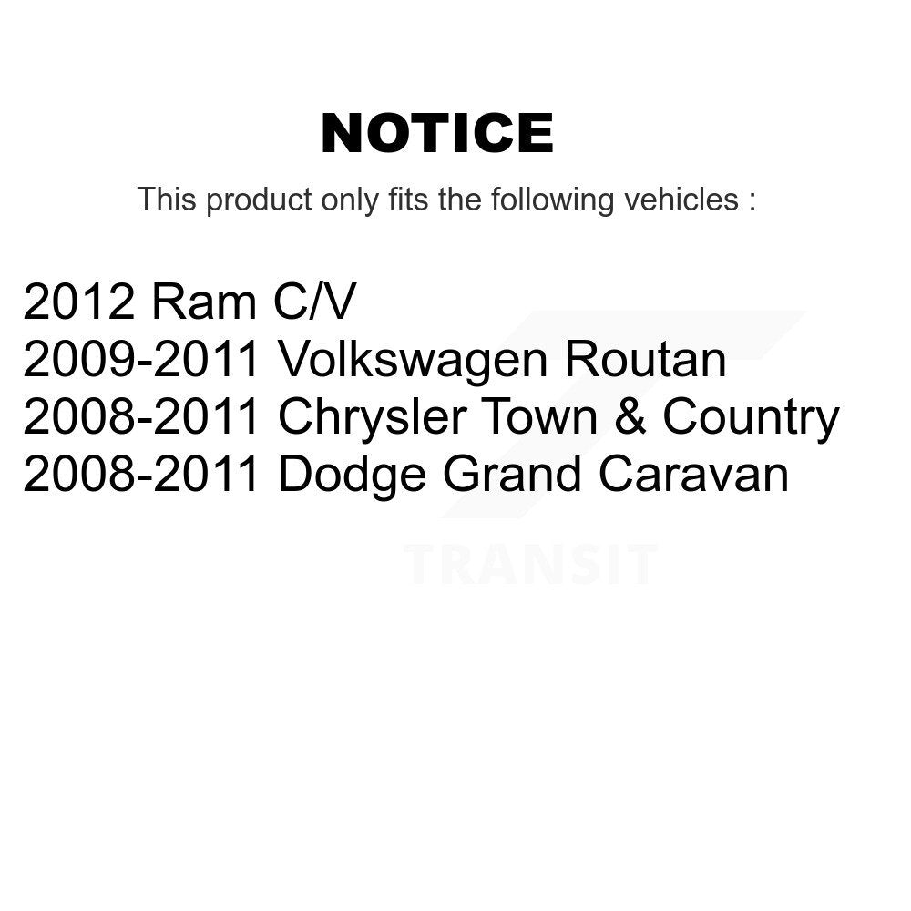 Front Rear Brake Caliper Kit For Dodge Grand Caravan Chrysler Town & Country Volkswagen KBC-100016