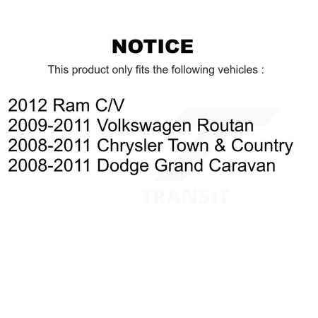 Front Rear Brake Caliper Kit For Dodge Grand Caravan Chrysler Town & Country Volkswagen KBC-100016