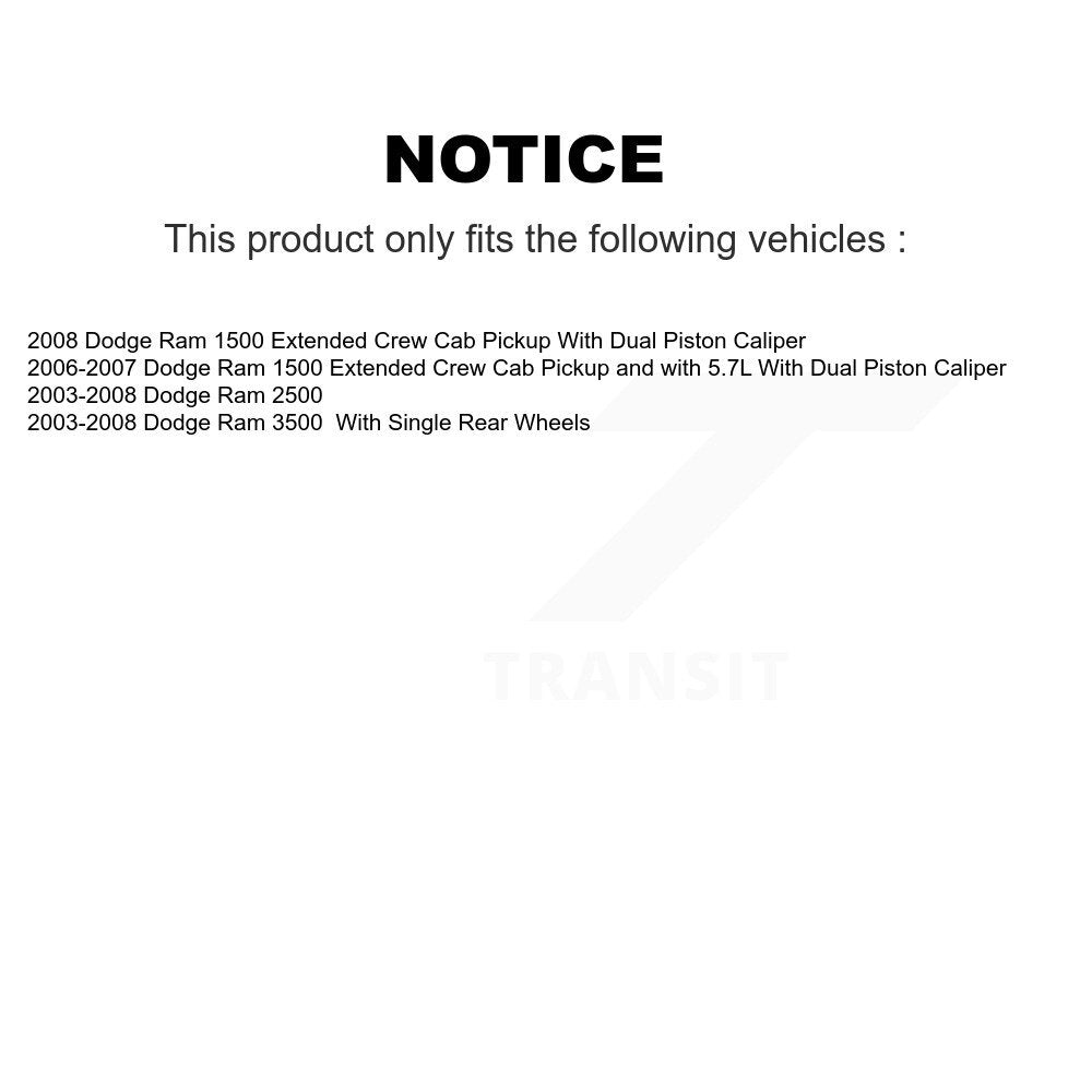 Front Rear Brake Caliper Left Right (Driver Passenger) Kit For Dodge Ram 1500 3500 2500 KBC-100019