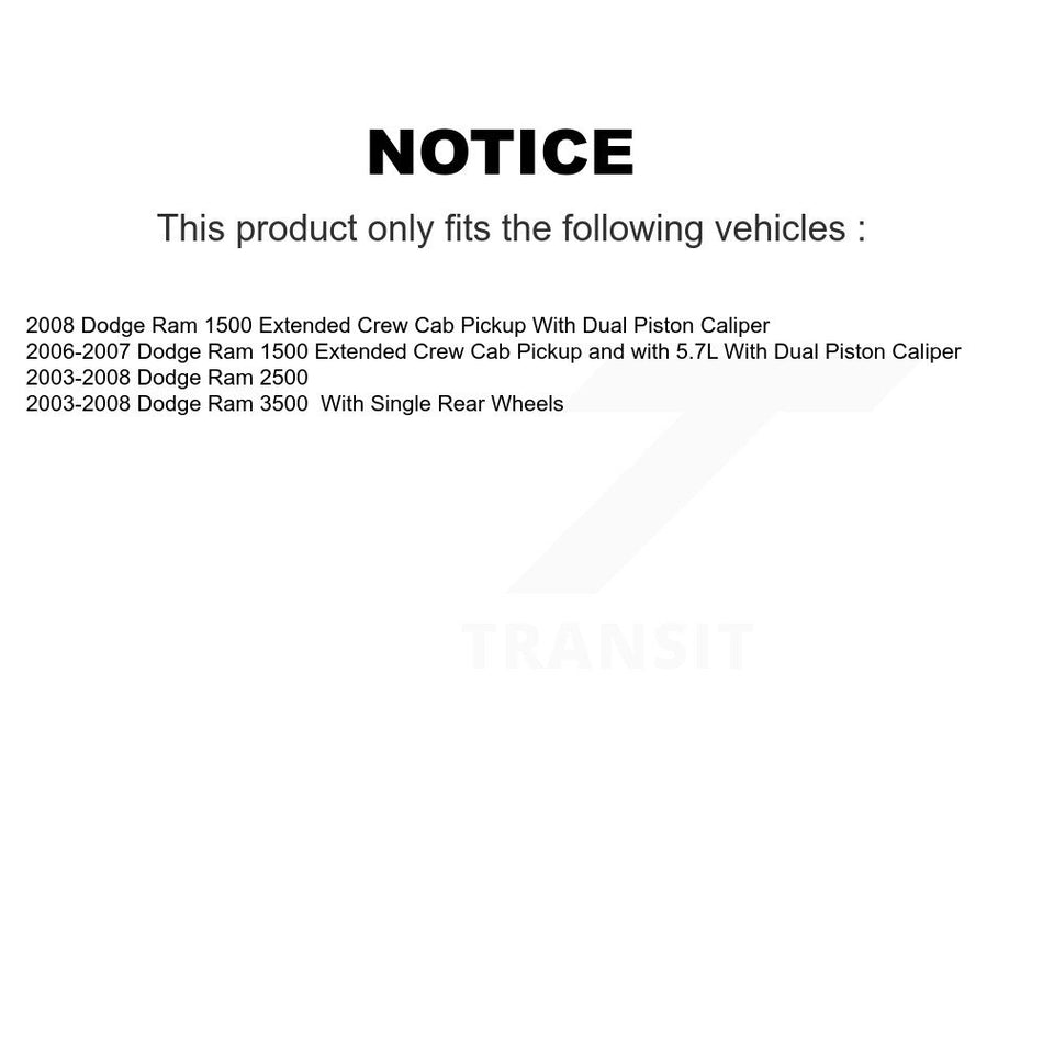 Front Rear Brake Caliper Left Right (Driver Passenger) Kit For Dodge Ram 1500 3500 2500 KBC-100019