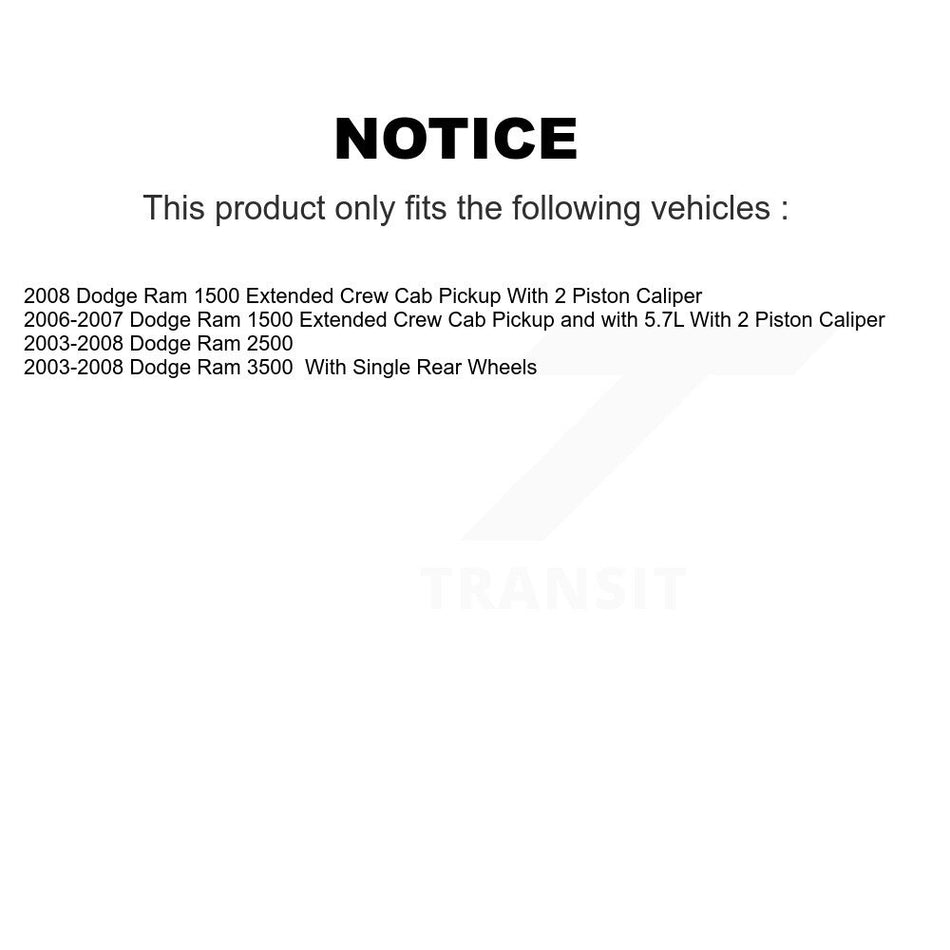 Front Rear Brake Caliper Left Right (Driver Passenger) Kit For Dodge Ram 1500 3500 2500 KBC-100019
