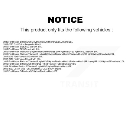 Front Rear Disc Brake Caliper Kit For Ford Fusion Lincoln MKZ Police Responder Hybrid KBC-100034