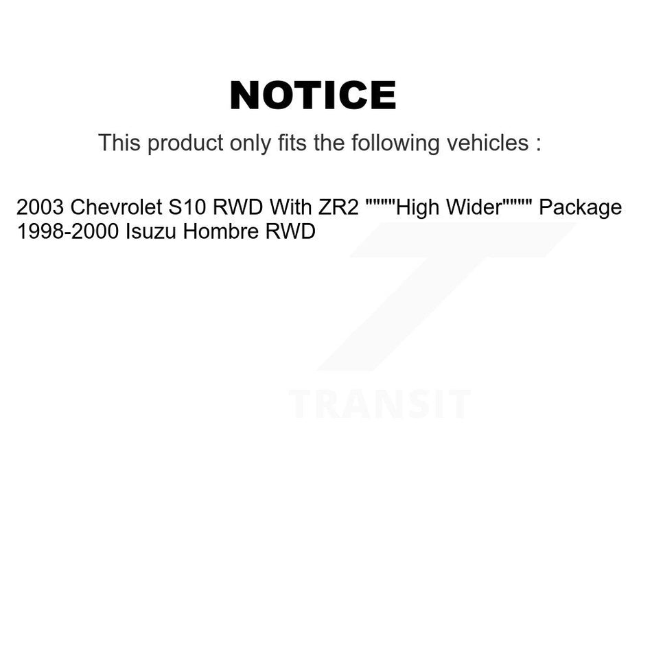 Front Rear Disc Brake Caliper Left Right Side Kit For Chevrolet S10 Isuzu Hombre RWD KBC-100039