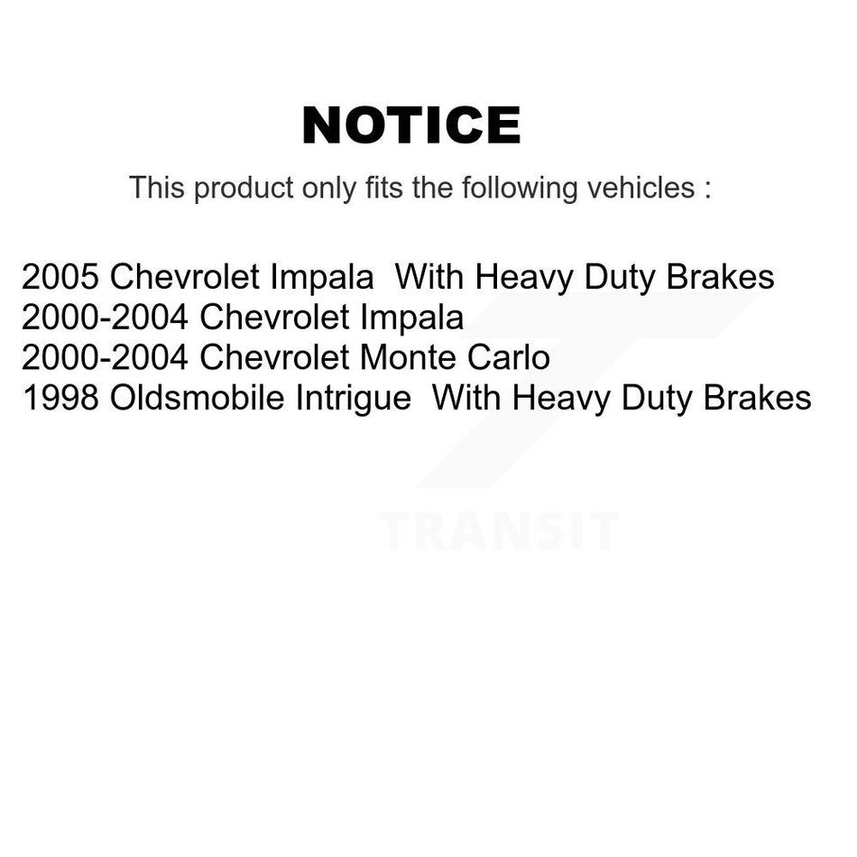 Front Rear Disc Brake Caliper Kit For Chevrolet Impala Monte Carlo Oldsmobile Intrigue KBC-100054