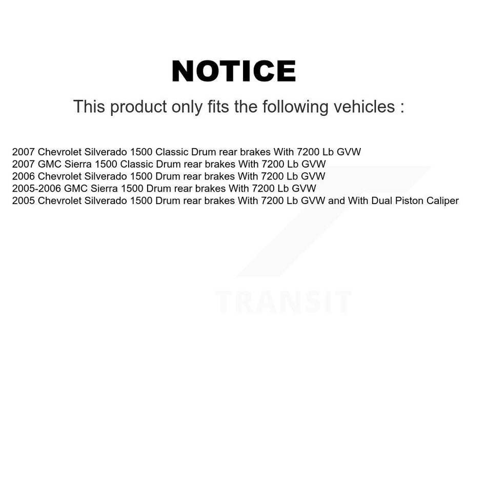 Front Rear Brake Caliper (Left Right) Kit For Chevrolet GMC Silverado 1500 Sierra Classic KBC-100056