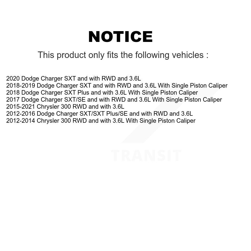 Front Rear Brake Caliper Left Right (Driver Passenger) Kit For Chrysler 300 Dodge Charger KBC-100067