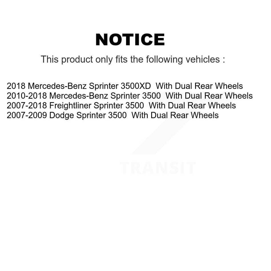 Front Rear Brake Caliper Kit For Sprinter 3500 Mercedes-Benz Dodge Freightliner 3500XD KBC-100080