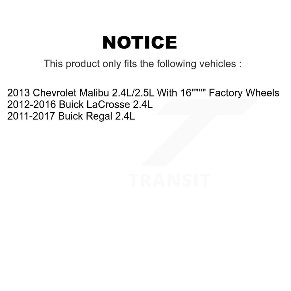 Front Rear Brake Caliper Left Right Side Kit For Buick Regal LaCrosse Chevrolet Malibu KBC-100084