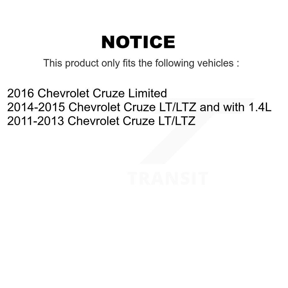 Front Rear Disc Brake Caliper Assembly Left Right Side (Driver Passenger) Kit For Chevrolet Cruze Limited KBC-100088