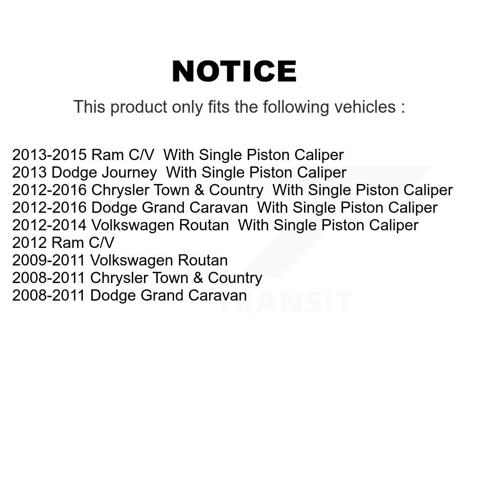 Front Brake Caliper Kit For Dodge Grand Caravan Chrysler Town & Country Journey Ram C/V KBC-100103