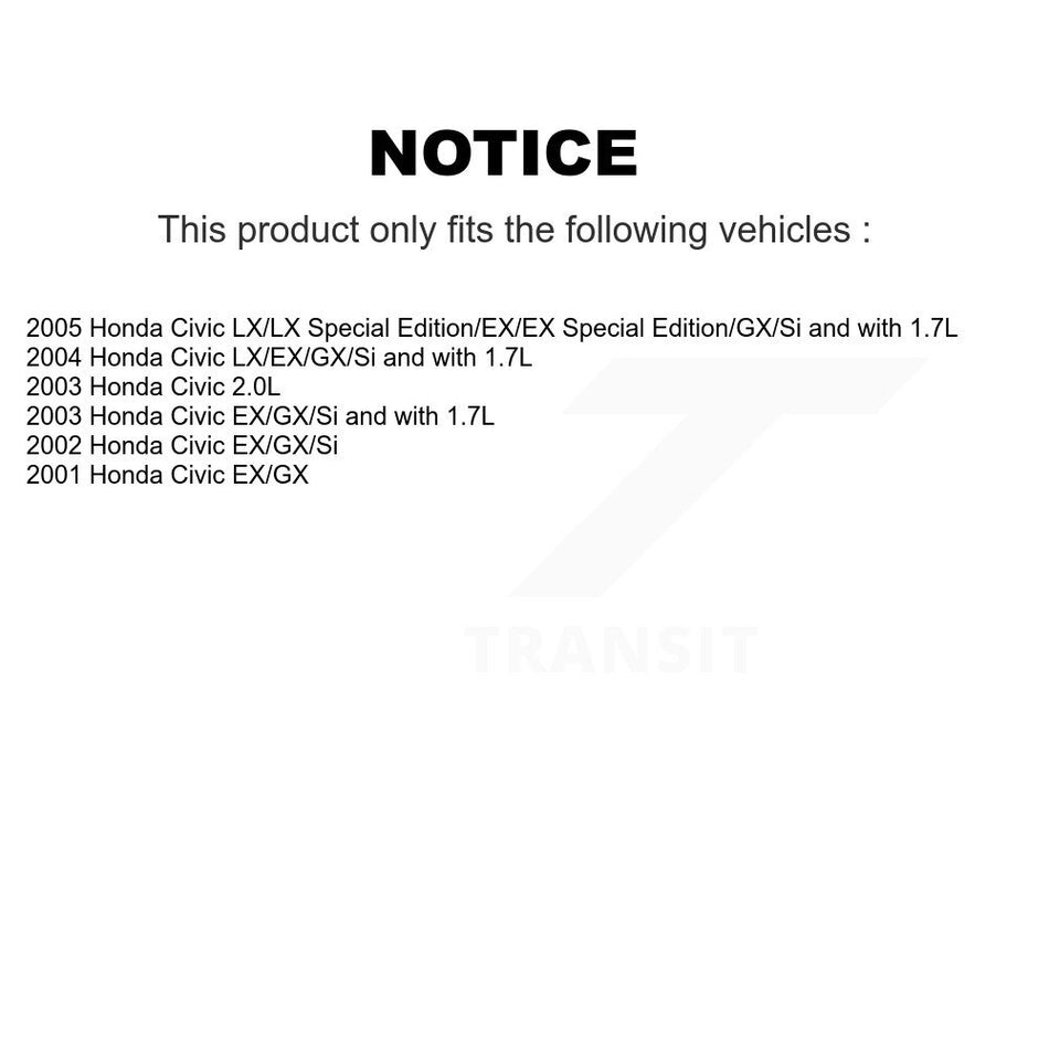 Front Disc Brake Caliper Assembly Left Right Side (Driver Passenger) Kit For Honda Civic KBC-100109