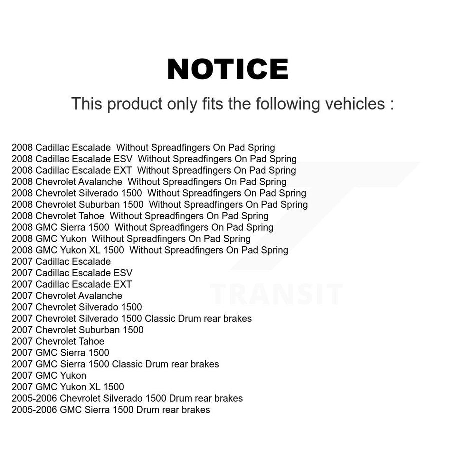 Front Brake Caliper Kit For Chevrolet GMC Silverado 1500 Sierra Avalanche Cadillac Tahoe KBC-100125