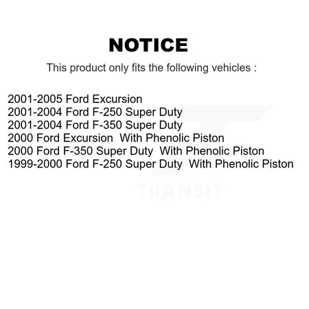 Front Disc Brake Caliper Left Right Side Kit For Ford F-350 Super Duty F-250 Excursion KBC-100139