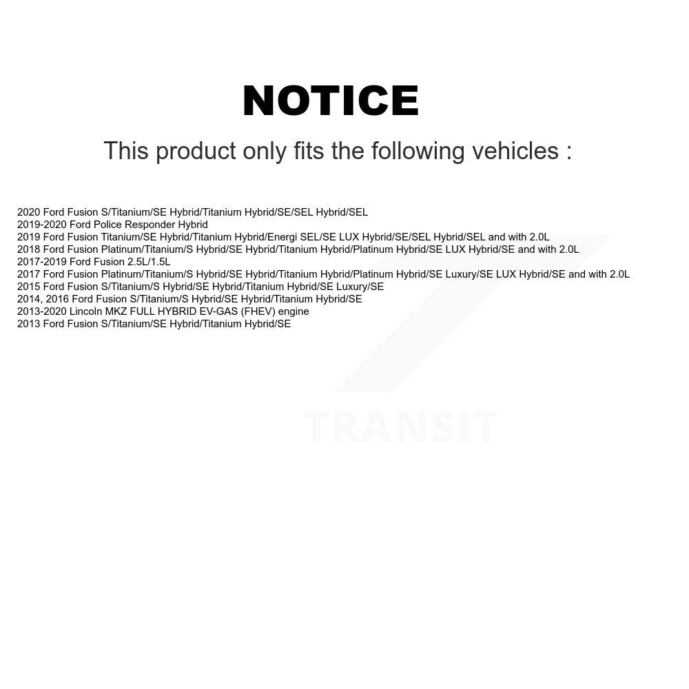 Front Brake Caliper (Left Right) Kit For Ford Fusion Lincoln MKZ Police Responder Hybrid KBC-100140