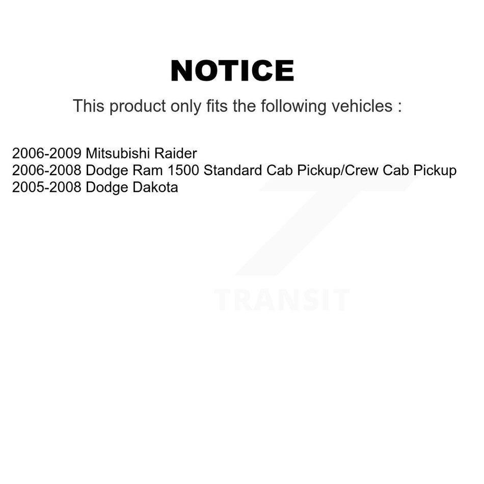 Front Disc Brake Caliper Assembly Left Right Side (Driver Passenger) Kit For Dodge Ram 1500 Dakota Mitsubishi Raider KBC-100144