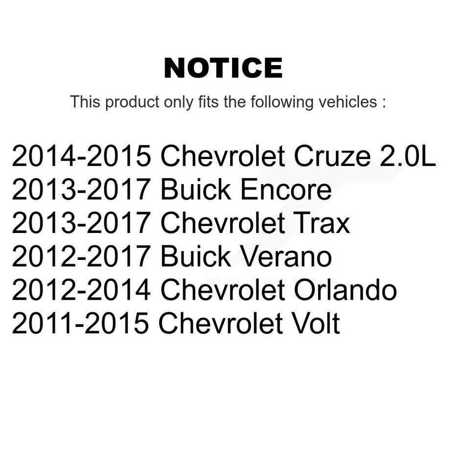 Front Disc Brake Caliper Assembly Left Right Side (Driver Passenger) Kit For Chevrolet Buick Cruze Encore Trax Verano Volt Orlando KBC-100152