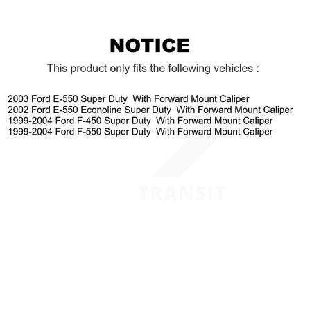 Front Brake Caliper Left Right Side Kit For Ford E-550 Super Duty F-450 F-550 Econoline KBC-100156