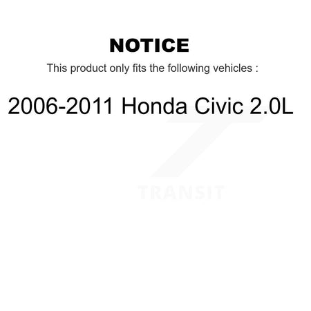 Front Brake Caliper Left Right Side (Driver Passenger) Kit For 2006-2011 Honda Civic 2.0L KBC-100179