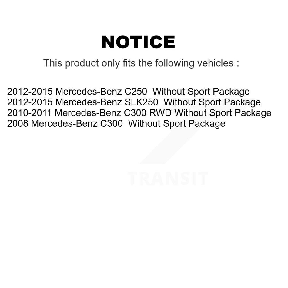 Front Disc Brake Caliper Kit For Mercedes-Benz C300 C250 SLK250 Without Sport Package KBC-100210