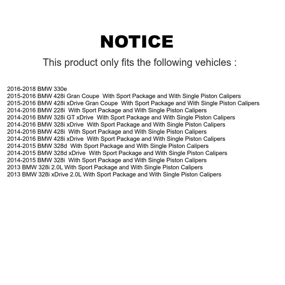 Front Disc Brake Caliper Assembly Left Right Side (Driver Passenger) Kit For BMW 328i xDrive 428i Gran Coupe GT 228i 328d 330e KBC-100217