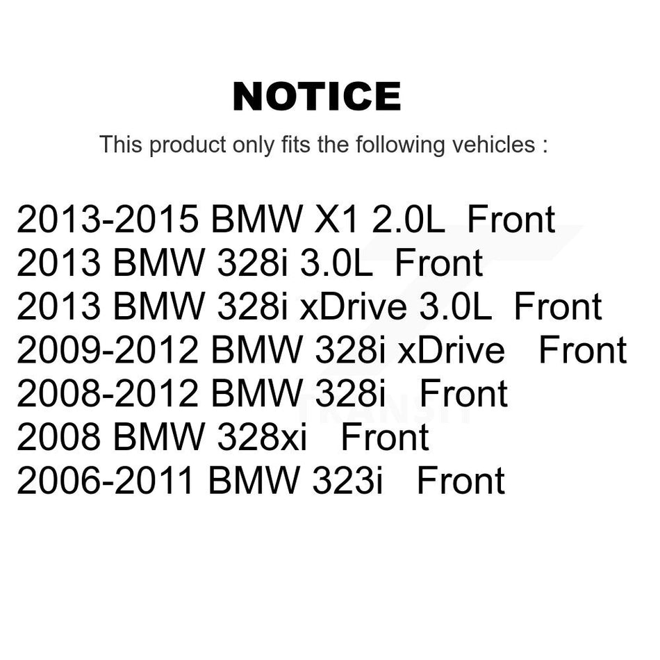 Front Disc Brake Caliper Assembly Left Right Side (Driver Passenger) Kit For BMW 328i xDrive X1 328xi 323i KBC-100218