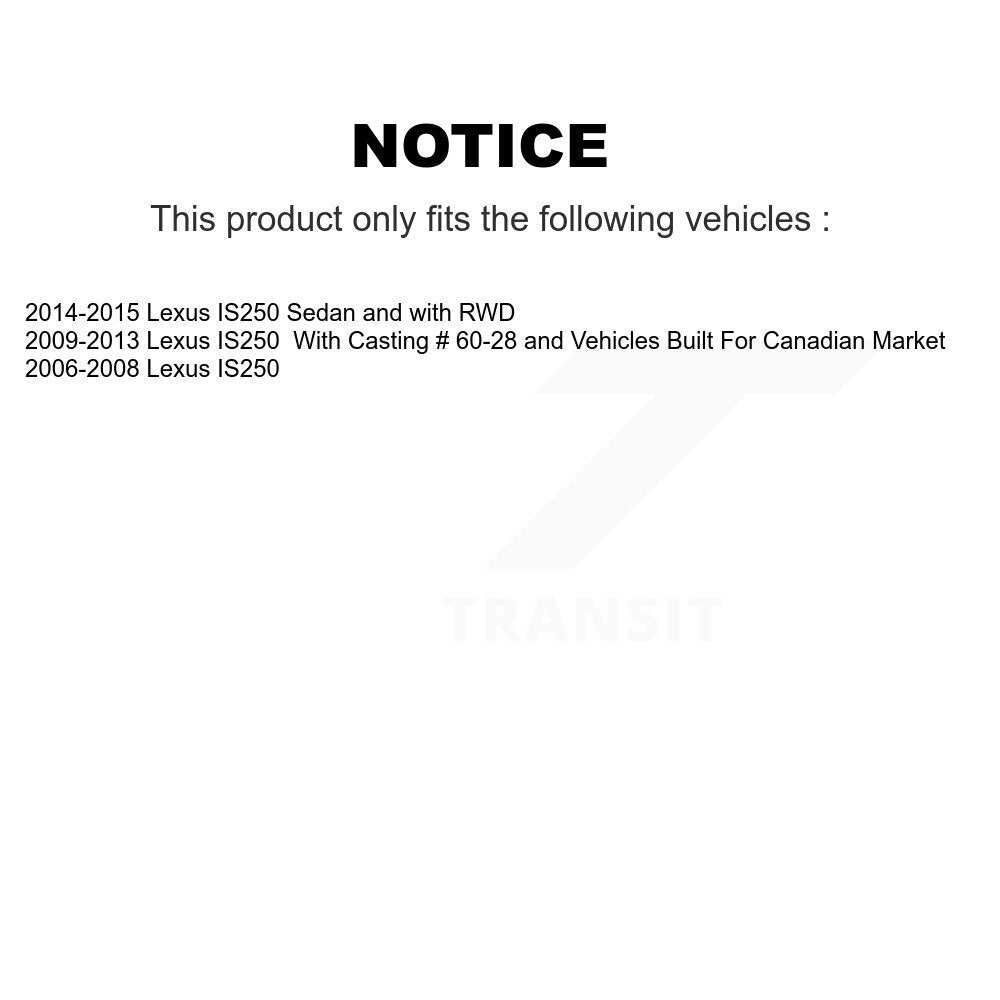Front Disc Brake Caliper Assembly Left Right Side (Driver Passenger) Kit For Lexus IS250 KBC-100225
