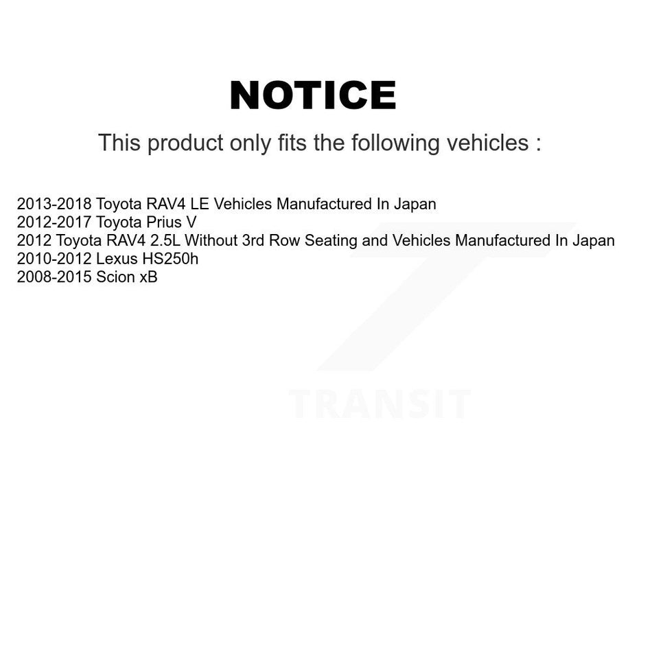 Front Disc Brake Caliper Assembly Left Right Side (Driver Passenger) Kit For Toyota RAV4 Scion xB Prius V Lexus HS250h KBC-100234