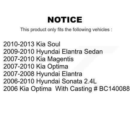 Front Disc Brake Caliper Left Right Side (Driver Passenger) Kit For 2010-2013 Kia Soul KBC-100242