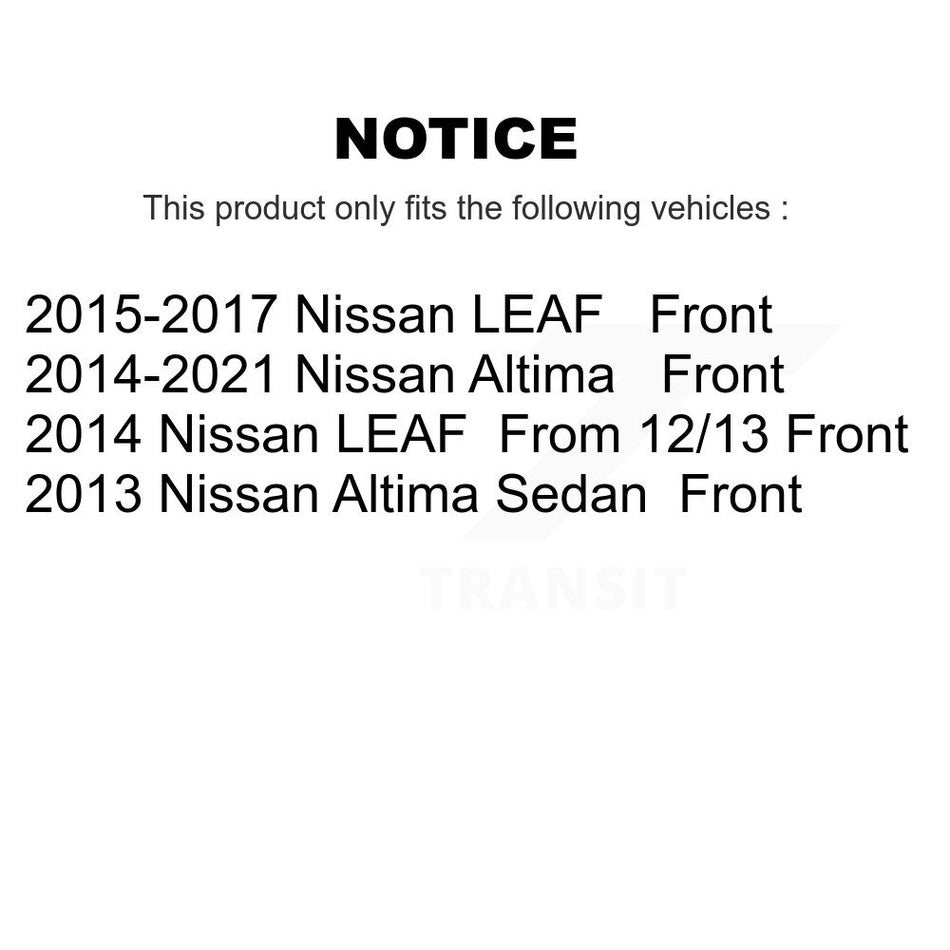 Front Disc Brake Caliper Assembly Left Right Side (Driver Passenger) Kit For Nissan Altima LEAF KBC-100261