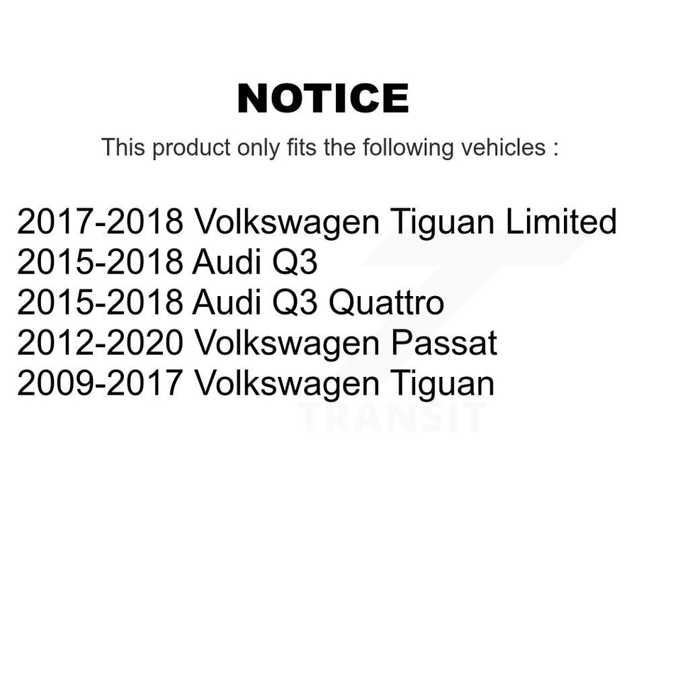 Front Disc Brake Caliper Assembly Left Right Side (Driver Passenger) Kit For Volkswagen Passat Tiguan Audi Q3 Quattro Limited KBC-100262