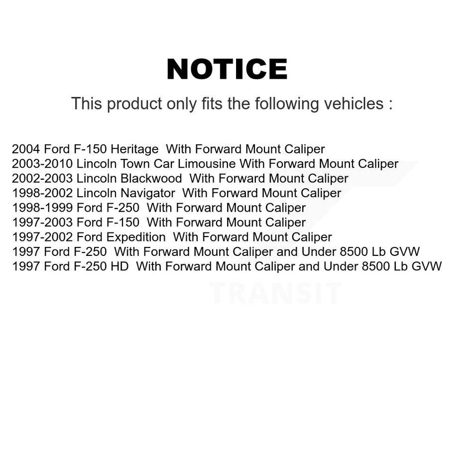 Rear Disc Brake Caliper Kit For Ford F-150 Lincoln Town Car F-250 HD Expedition Heritage KBC-100273