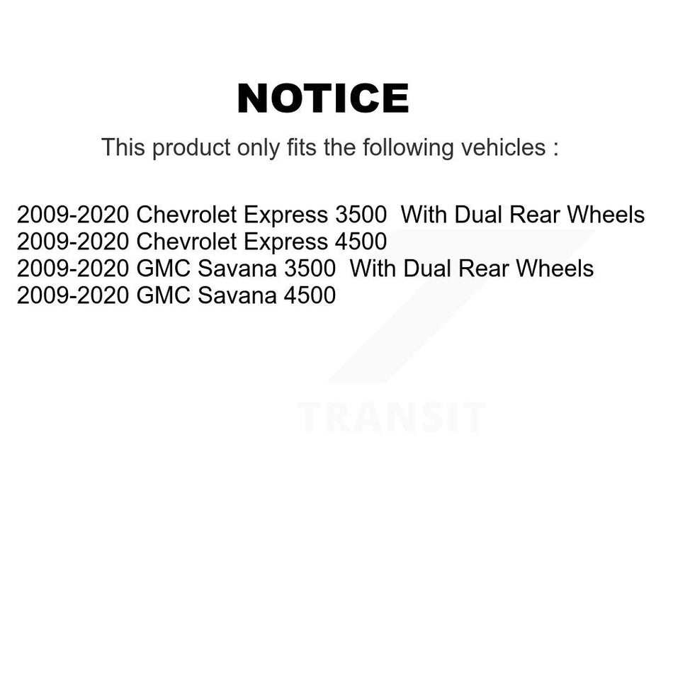 Rear Brake Caliper (Left Right) Kit For 2009-2020 GMC Savana 3500 Chevrolet Express 4500 KBC-100275