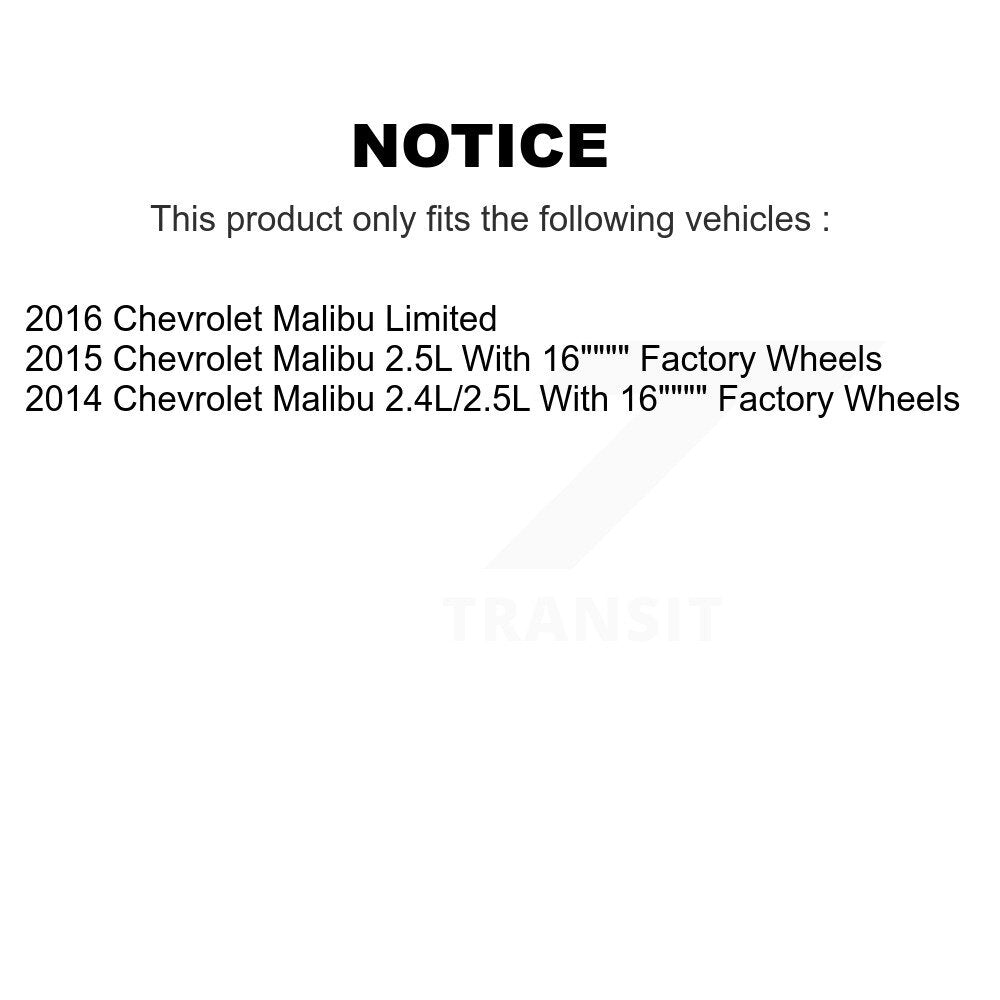 Rear Brake Caliper Left Right Side (Driver Passenger) Kit For Chevrolet Malibu Limited KBC-100282