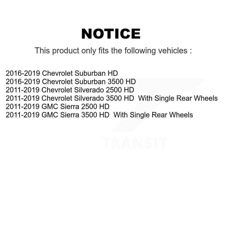 Rear Disc Brake Caliper Kit For GMC Chevrolet Sierra 2500 HD Silverado 3500 Suburban KBC-100284