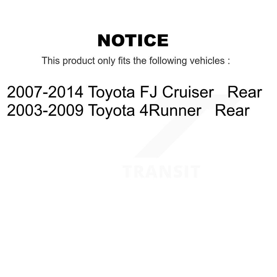 Rear Disc Brake Caliper Assembly Left Right Side (Driver Passenger) Kit For Toyota 4Runner FJ Cruiser KBC-100290