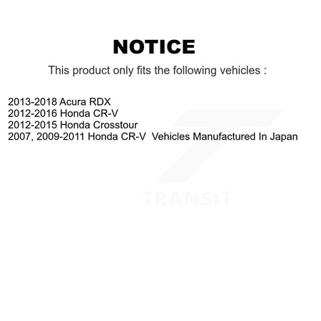 Rear Brake Caliper Left Right (Driver Passenger) Kit For Honda CR-V Acura RDX Crosstour KBC-100303