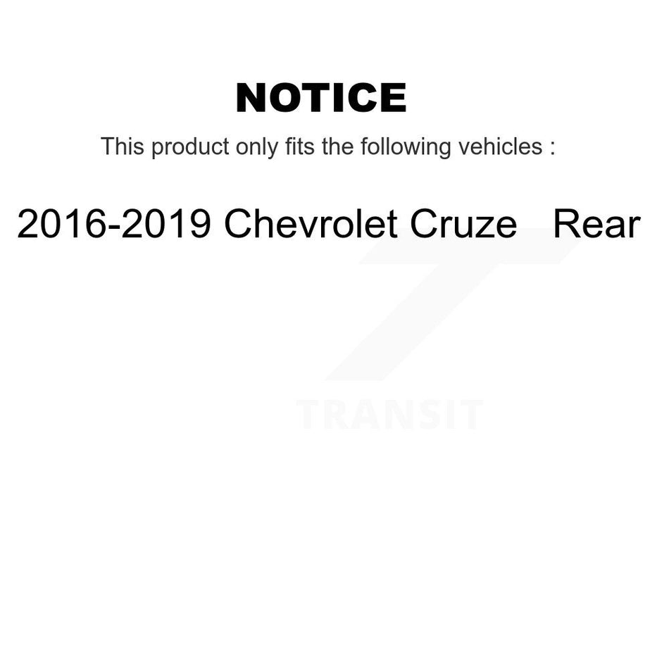 Rear Disc Brake Caliper Assembly Left Right Side (Driver Passenger) Kit For 2016-2019 Chevrolet Cruze KBC-100316